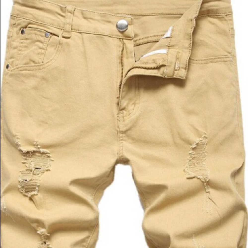 Men’s summer ripped short jeans